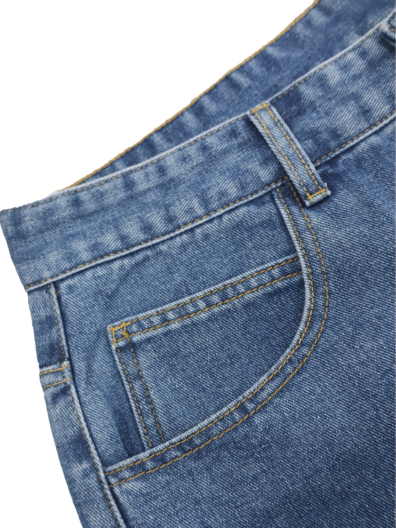 mens casual loose fit wide leg denim shorts knee length jorts with pockets summer fashion details 2