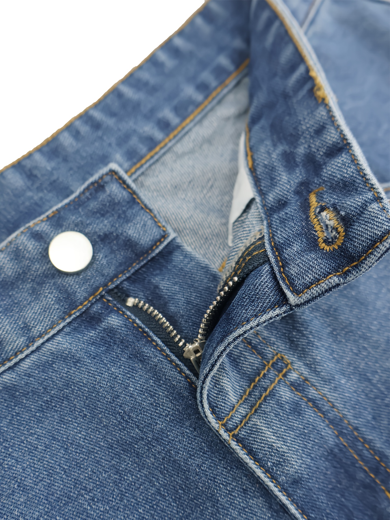 mens casual loose fit wide leg denim shorts knee length jorts with pockets summer fashion details 3