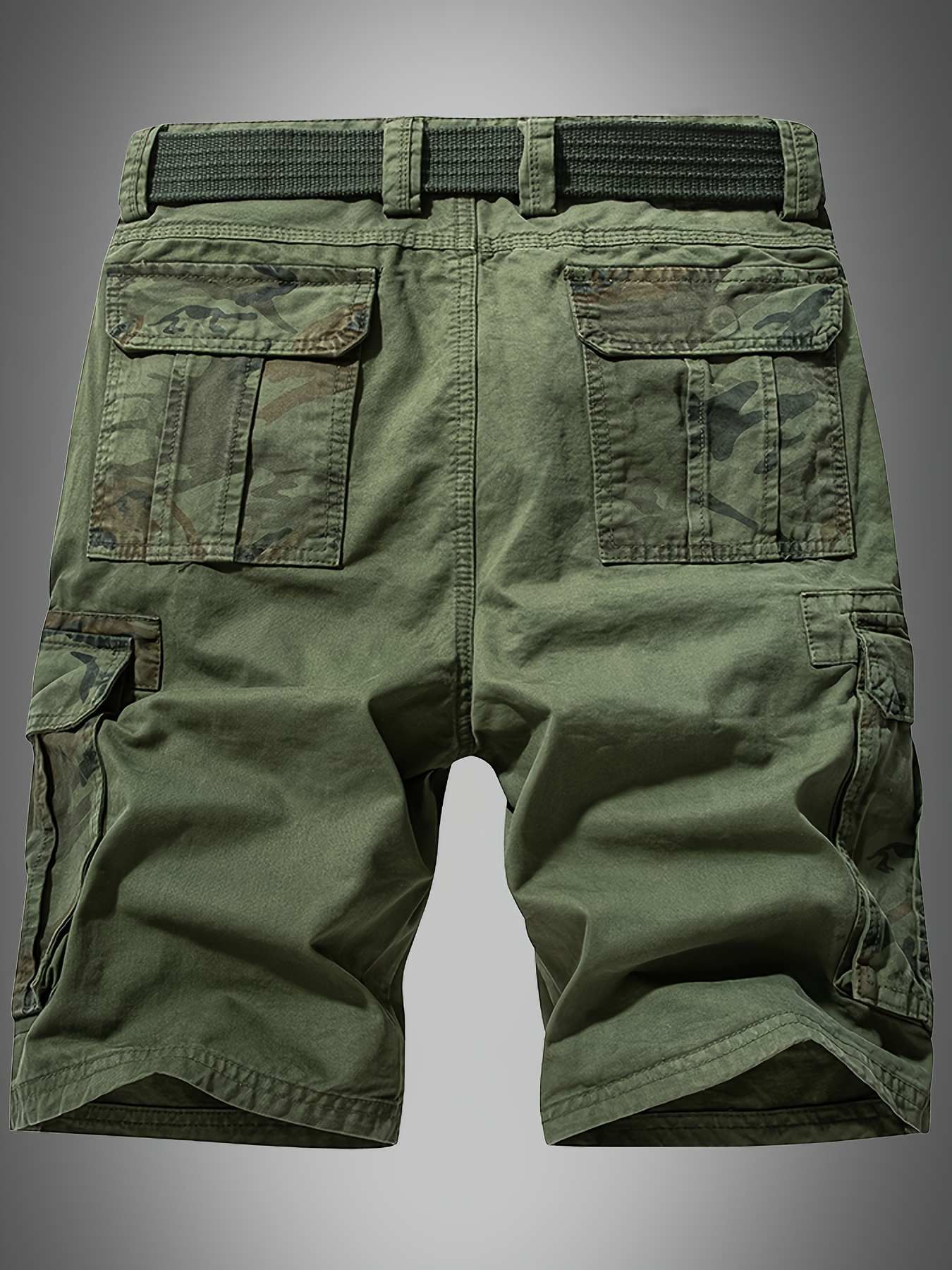 mens casual shorts chic cotton camouflage pattern cargo shorts bermuda shorts details 3