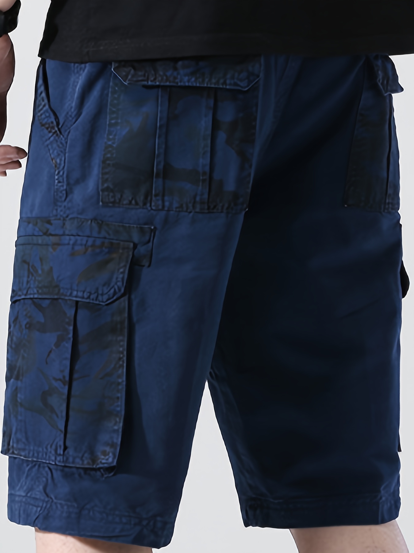 mens casual shorts chic cotton camouflage pattern cargo shorts bermuda shorts details 5