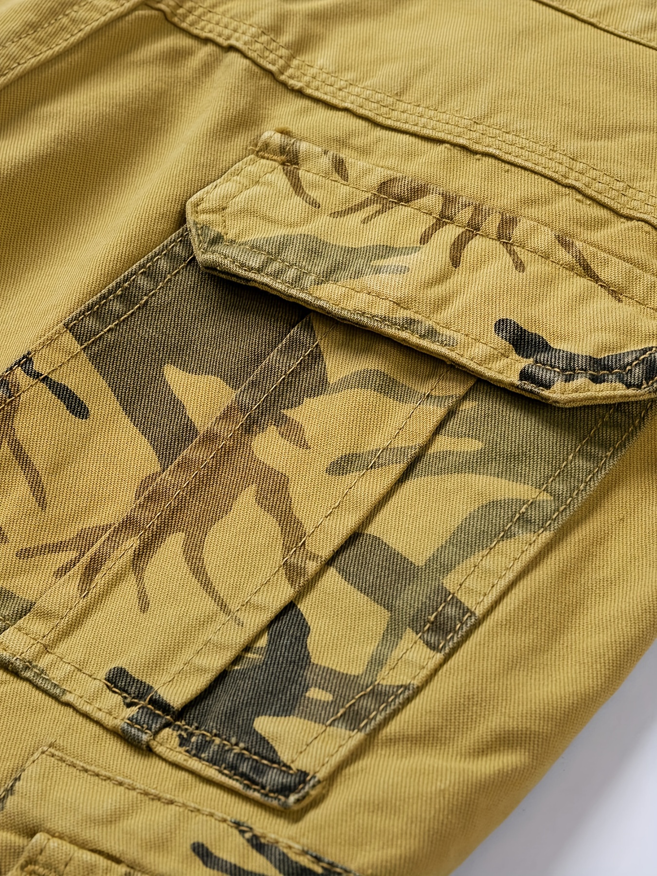 mens casual shorts chic cotton camouflage pattern cargo shorts bermuda shorts details 8