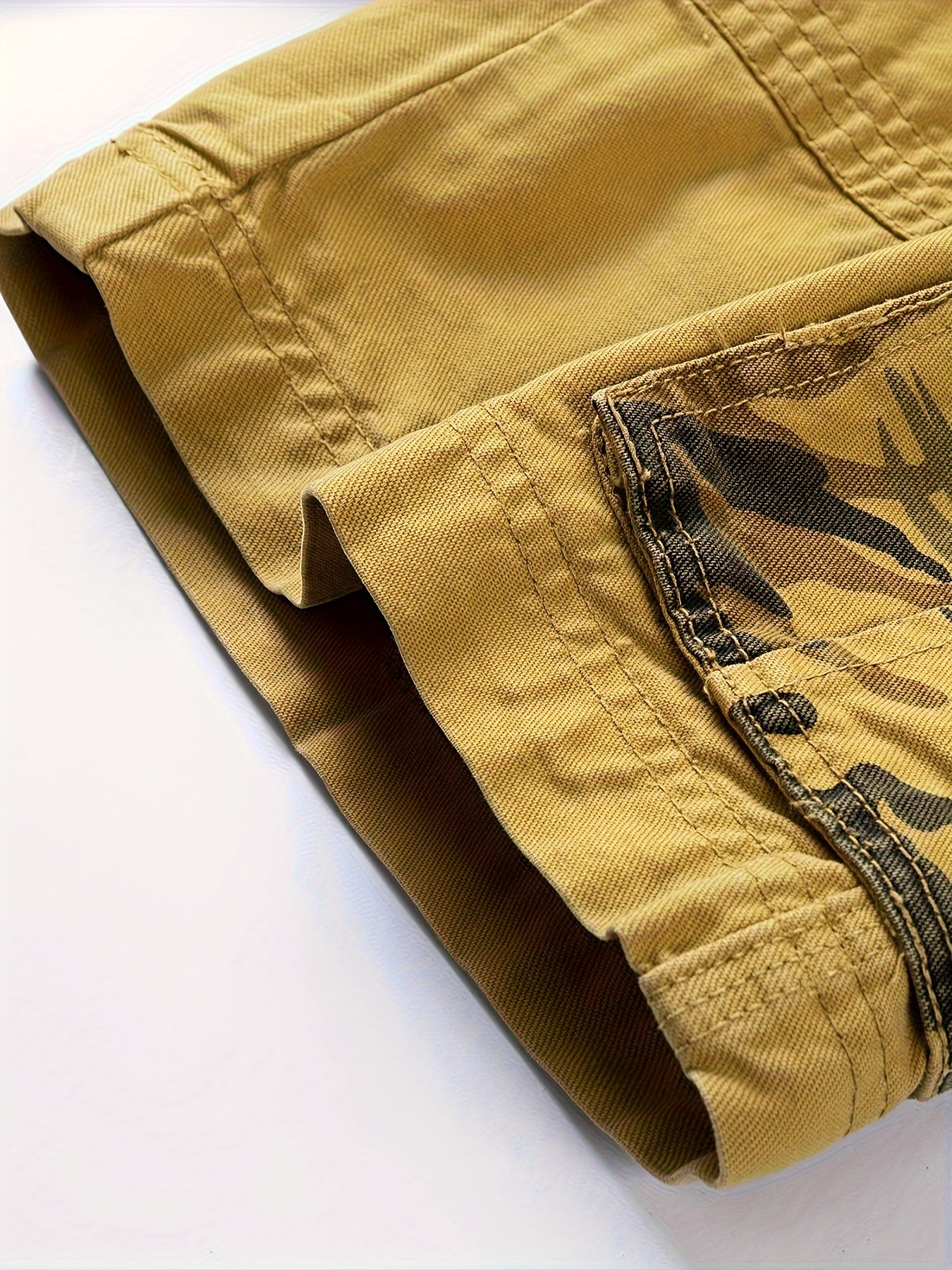 mens casual shorts chic cotton camouflage pattern cargo shorts bermuda shorts details 12