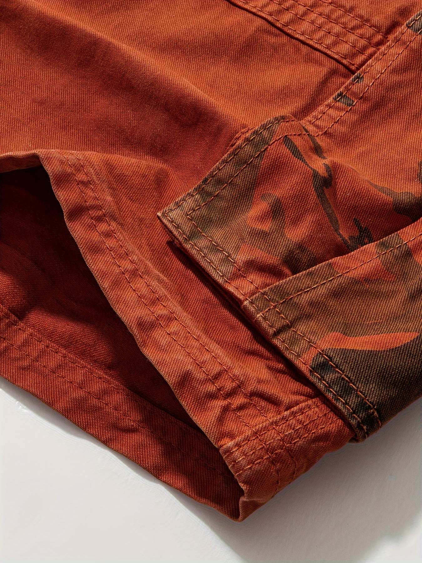 mens casual shorts chic cotton camouflage pattern cargo shorts bermuda shorts details 14