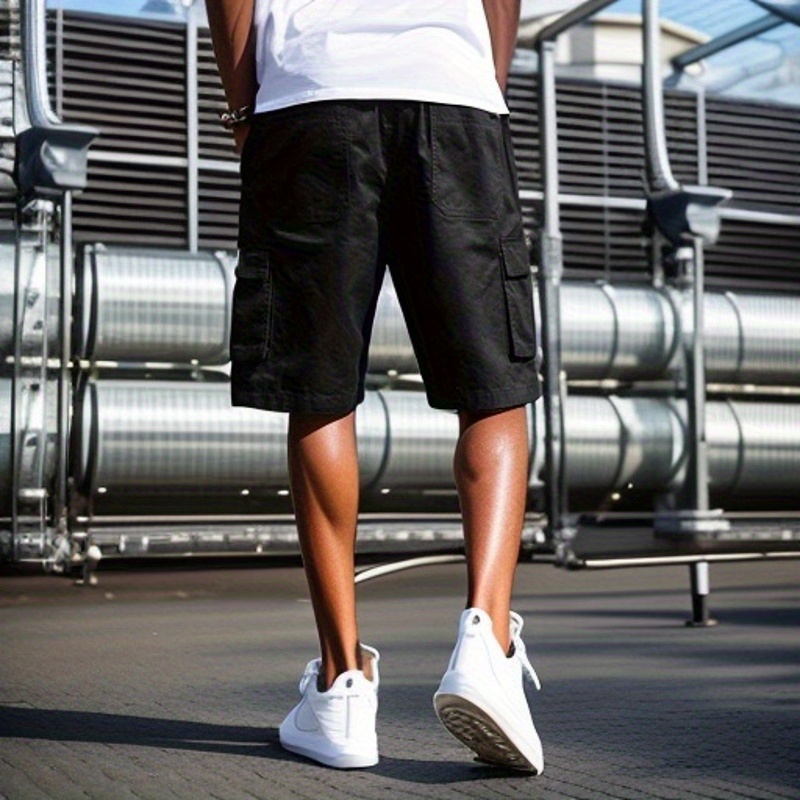 chic cargo shorts mens casual   cargo shorts for summer outdoor activities bermuda shorts details 0