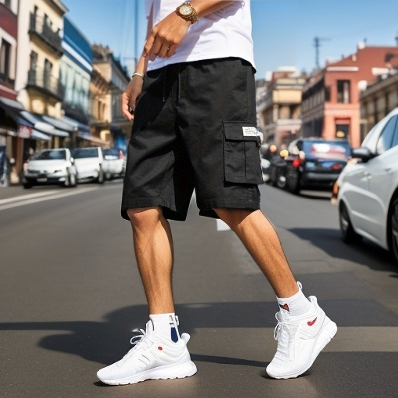 chic cargo shorts mens casual   cargo shorts for summer outdoor activities bermuda shorts details 2