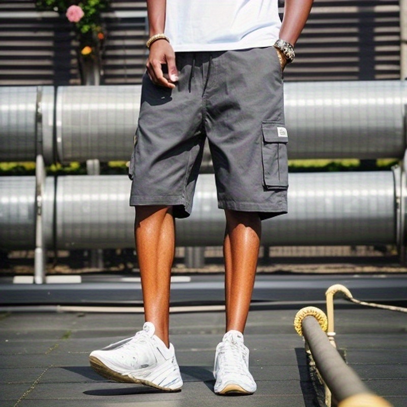 chic cargo shorts mens casual   cargo shorts for summer outdoor activities bermuda shorts details 11