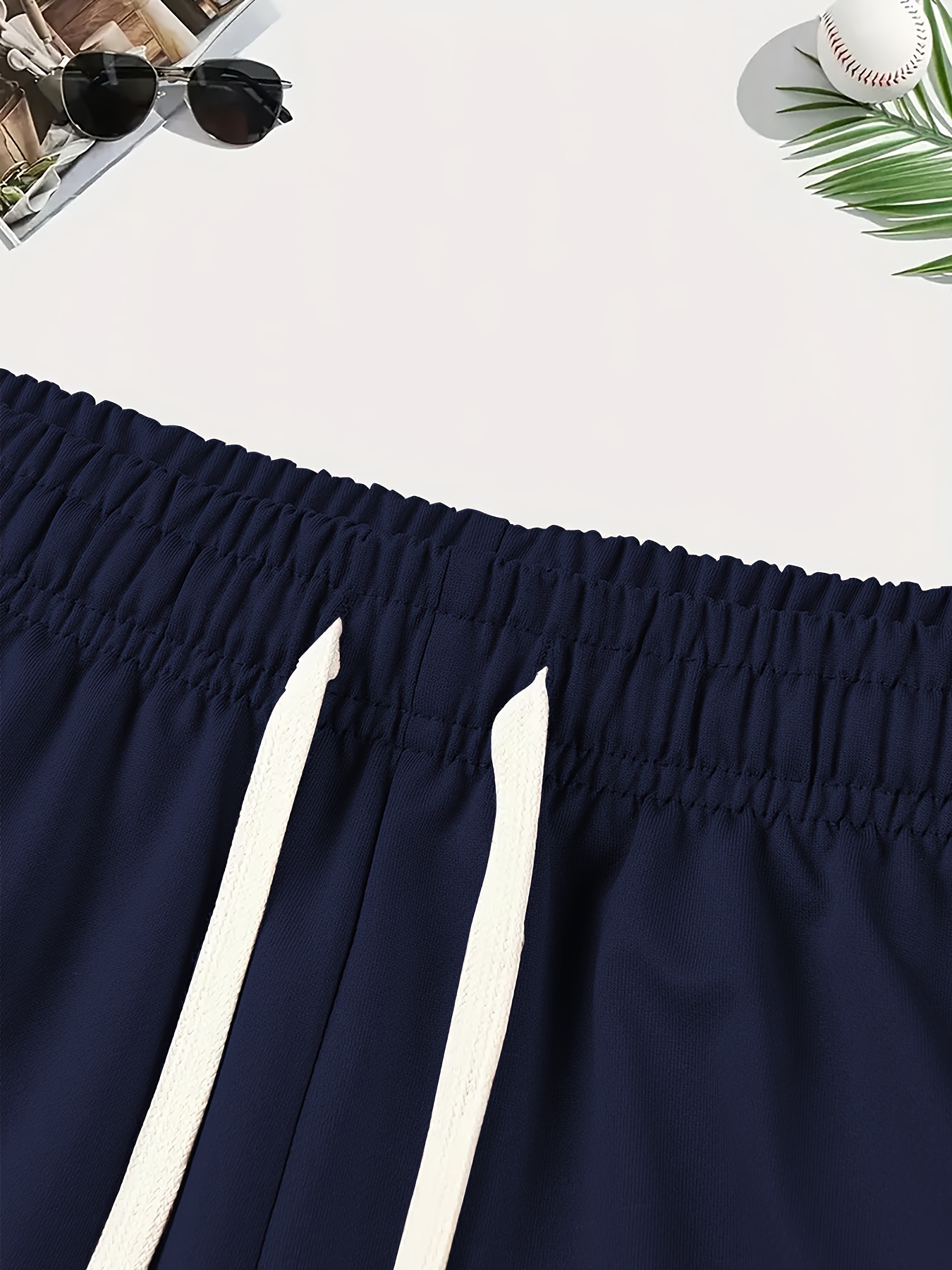 baseball print mens summer fashionable drawstring casual sports loose shorts suitable for outdoor sports comfortable and versatile details 2