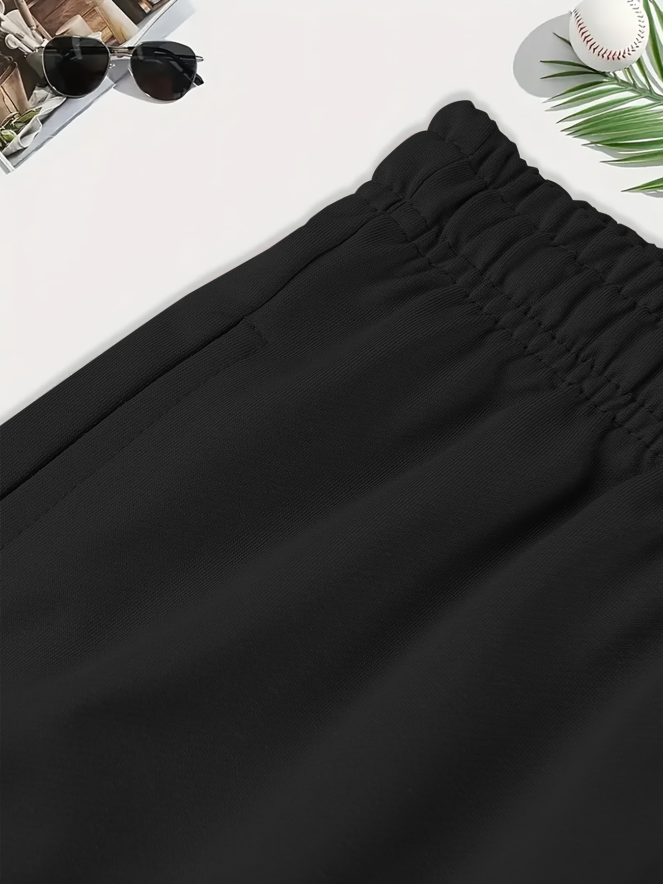 baseball print mens summer fashionable drawstring casual sports loose shorts suitable for outdoor sports comfortable and versatile details 12