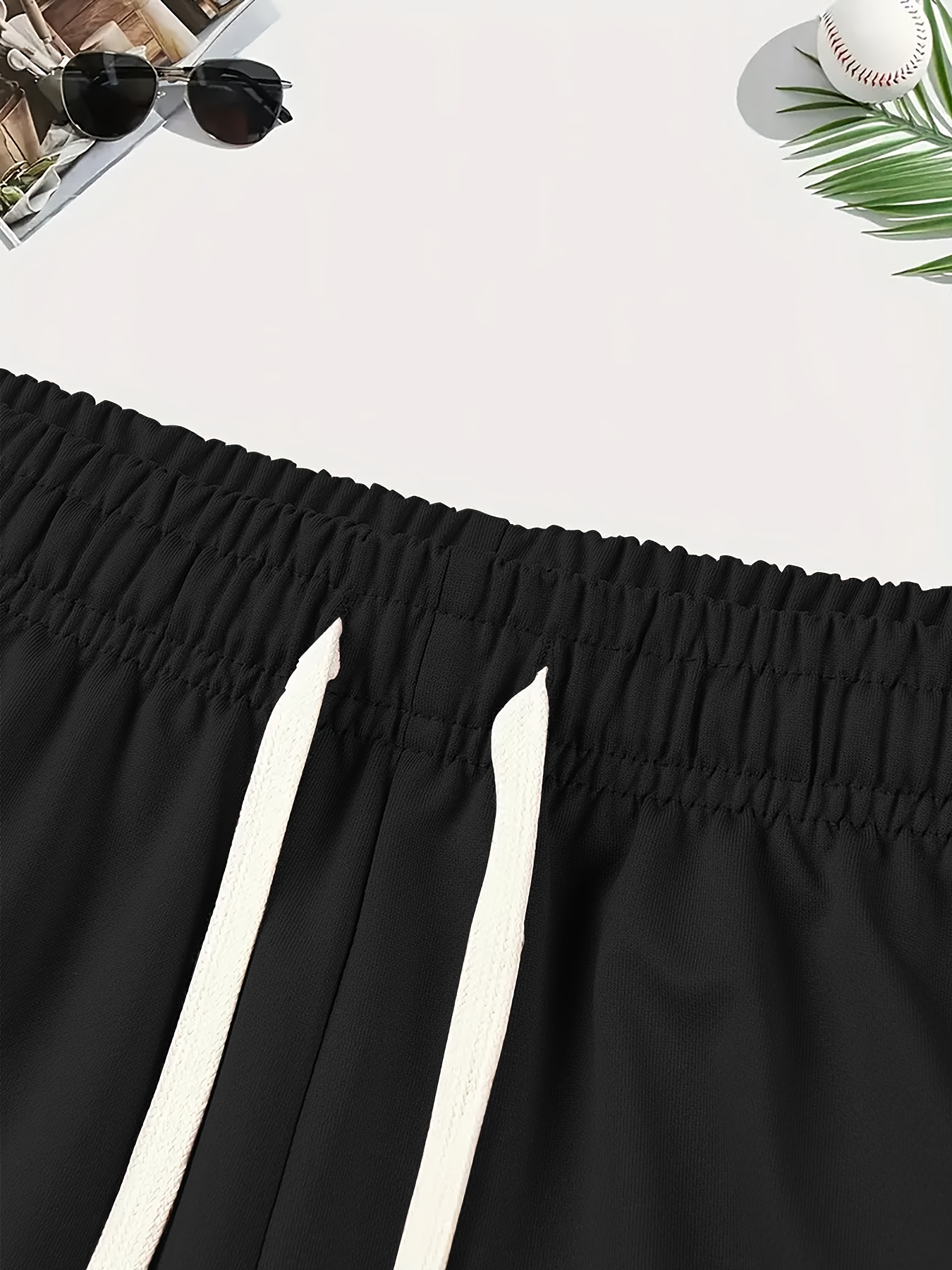 baseball print mens summer fashionable drawstring casual sports loose shorts suitable for outdoor sports comfortable and versatile details 14