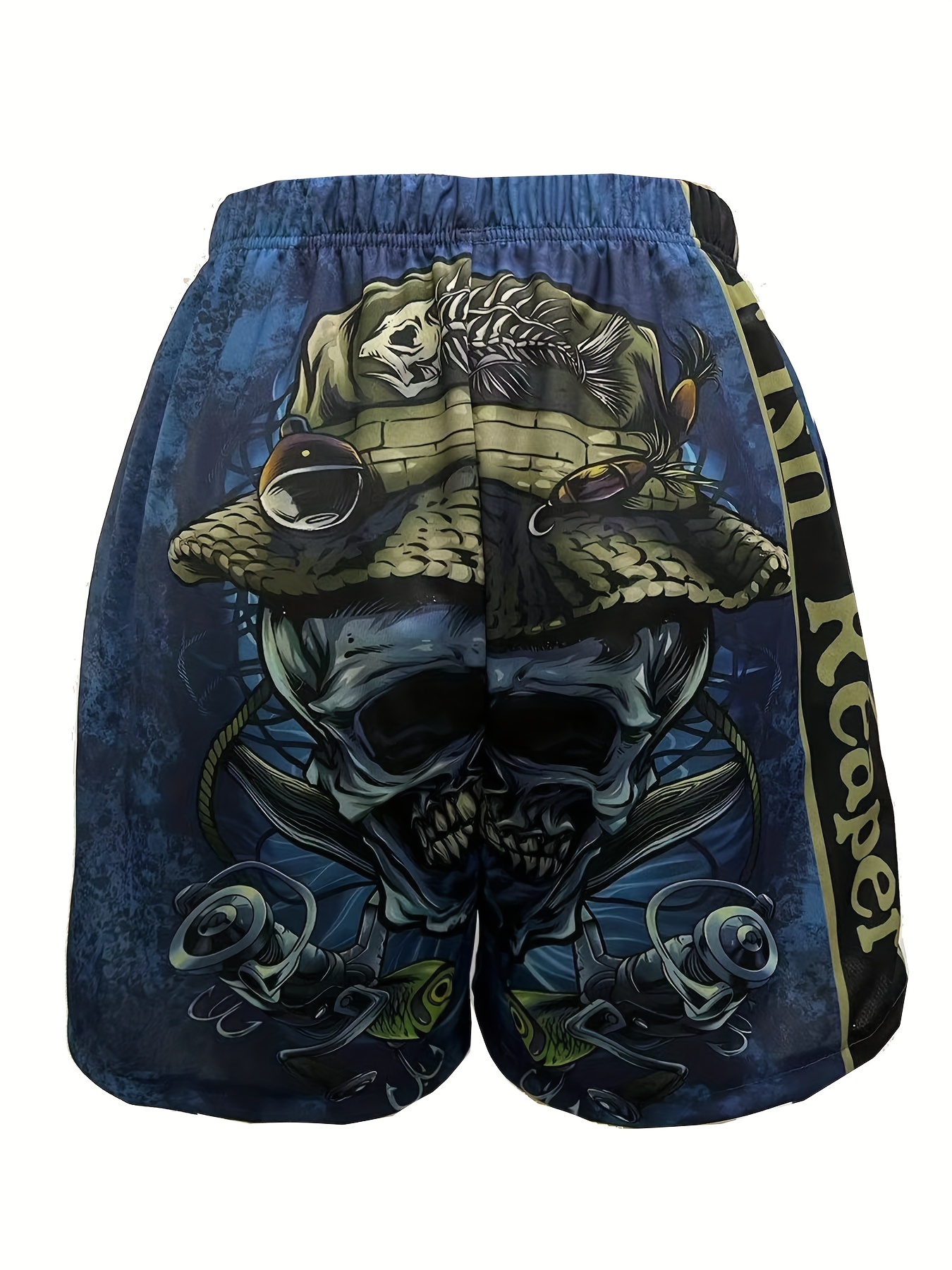 halloween skull pattern comfy shorts mens casual stretch street style shorts for summer details 7