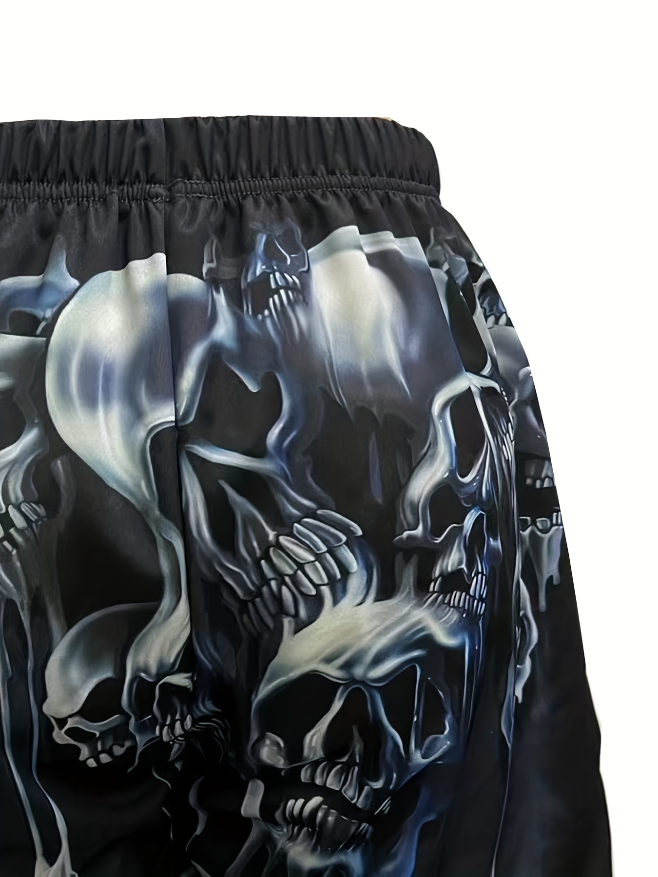 halloween skull pattern comfy shorts mens casual stretch street style shorts for summer details 29