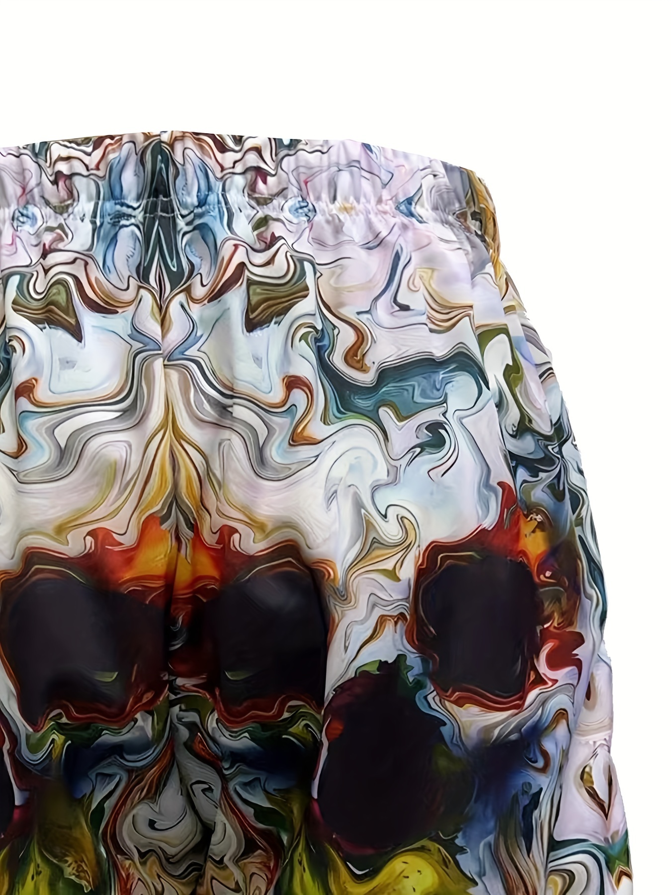 halloween skull pattern comfy shorts mens casual stretch street style shorts for summer details 32